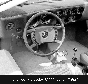Interior del Mercedes C-111 serie I (1969)