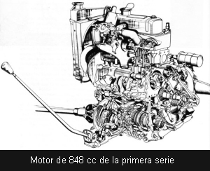 Motor de 848 cc de la primera serie