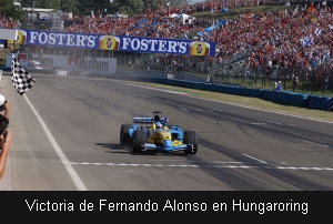 Victoria de Fernando Alonso en Hungaroring
